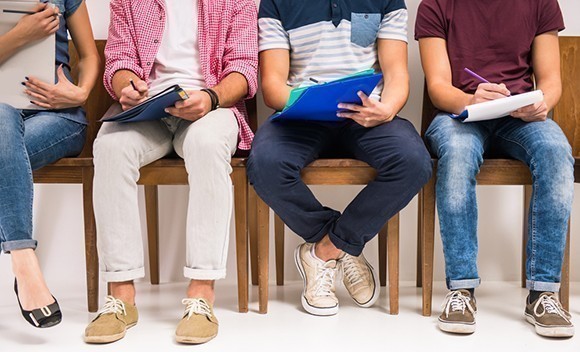 young unemployed waiting for interview