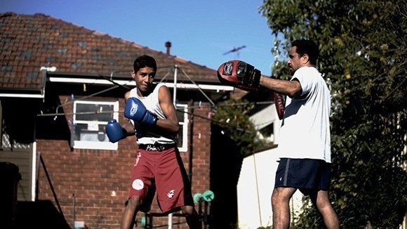 Zach and Alec boxing