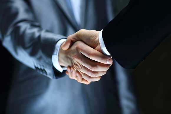 Men shaking hands