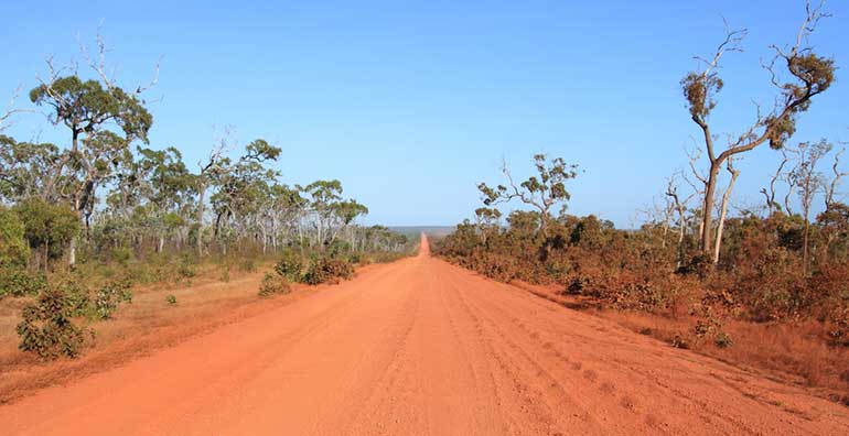 Outback road on the Cape York Peninsula