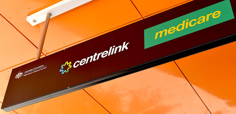 Centrelink sign