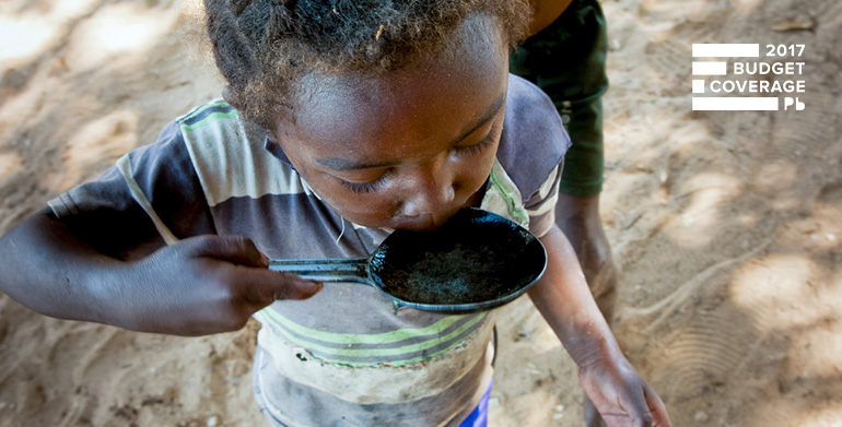 Child drinking water