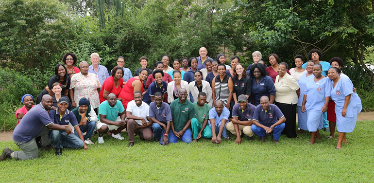 Olivia with her team at Hillcrest AIDS Centre Trust.