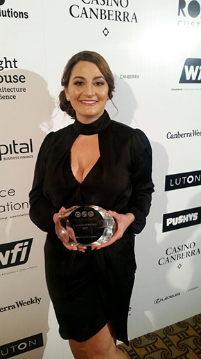 Danielle Dal Cortivo with her award