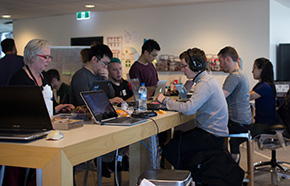 Random Hacks of Kindness hackathon participants