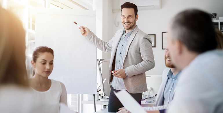 Man giving presentation