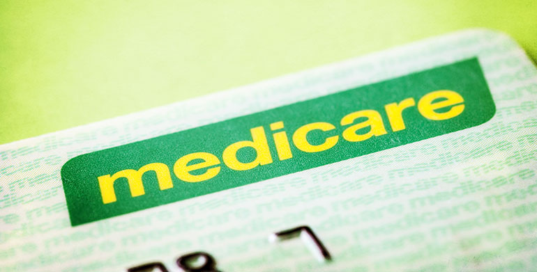 Close up of a medicare card