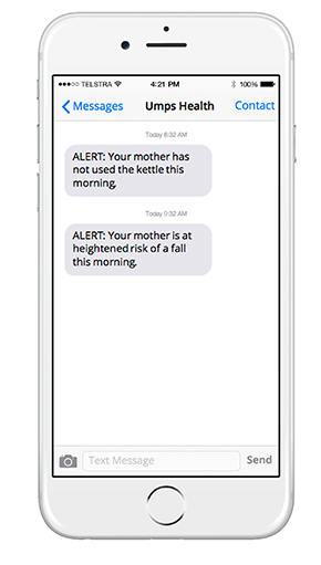 Umps Health alert message