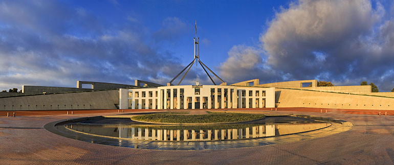 Parliament House in Canberra