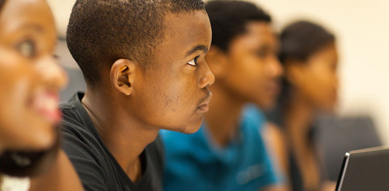 African Australian students in the classroom