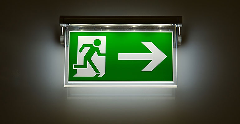 Exit sign