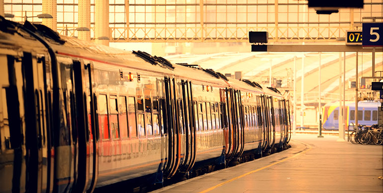 train leaving the station