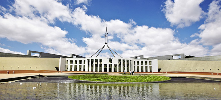 Parliament House in Canberra