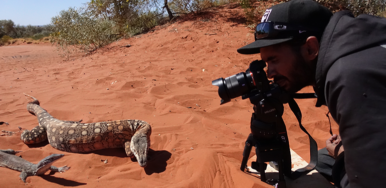 ICTV’s John Hodgson filming goannas for ICTV’s new series Bedtime Stories. Bedtime Stories will be available from the end of March on ICTV television services and ICTV Play.