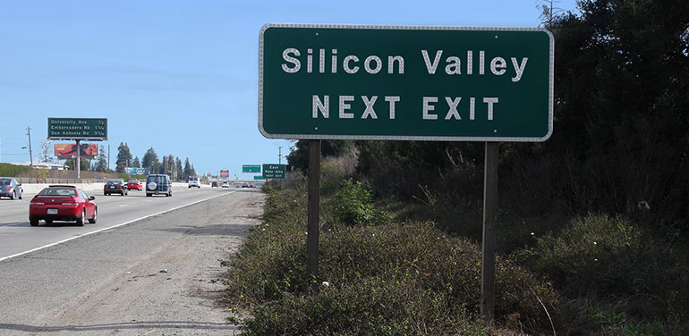 Silicon Valley road sign