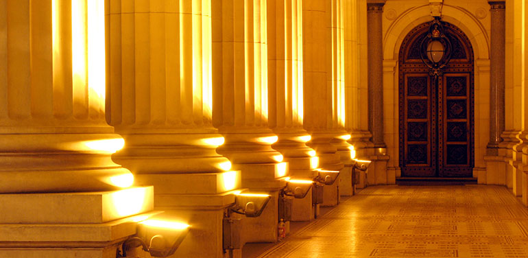 Halls of Parliament House in Melbourne