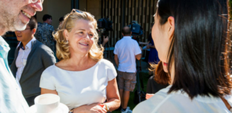 Nicola Forrest at the opening of the Forrest Hall research and accommodation facility in Perth. Image credit: UWA