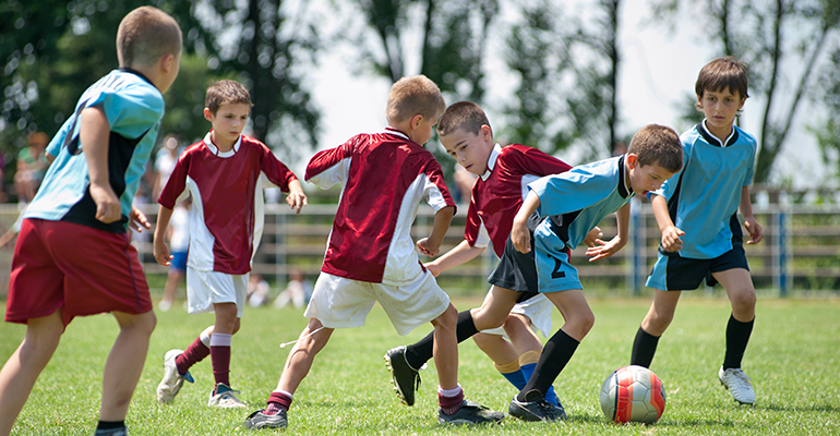 kids playing sport