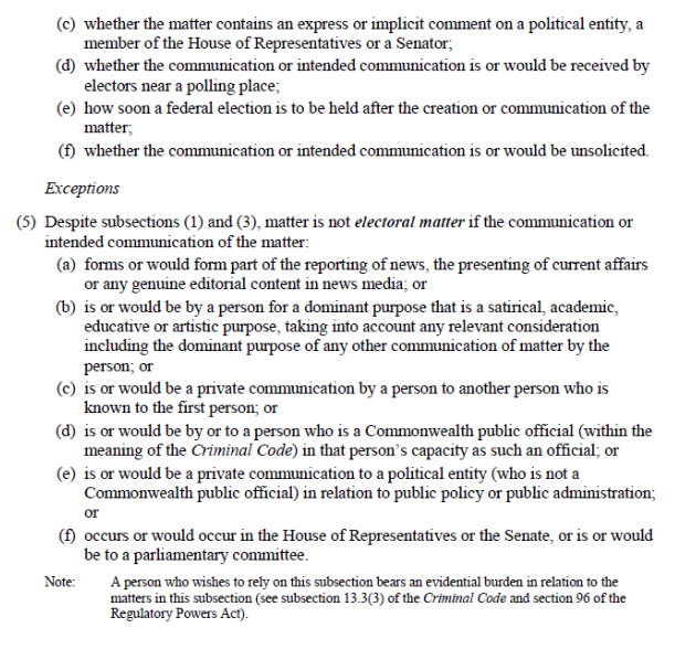 newly inserted s4AA of the Commonwealth Electoral Act 1918