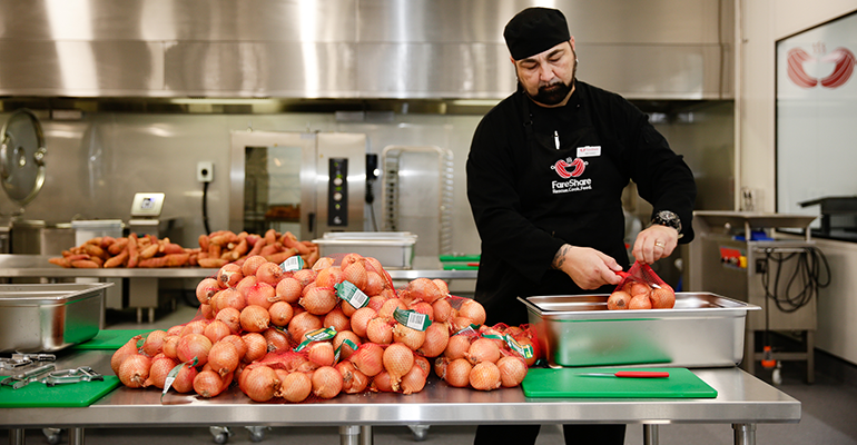 FareShare chef preparing food