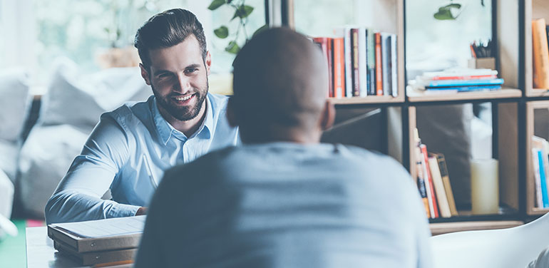 two men at a job interview