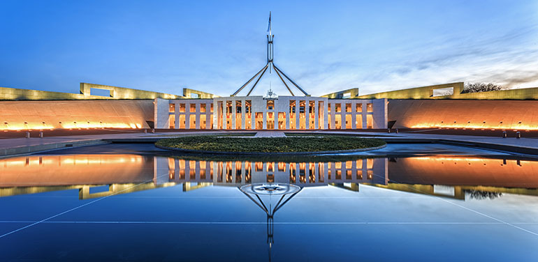 Parliament House in Canberra