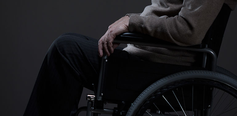 man in wheelchair