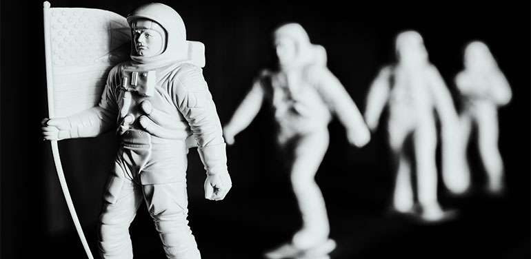 Moon landing action figures