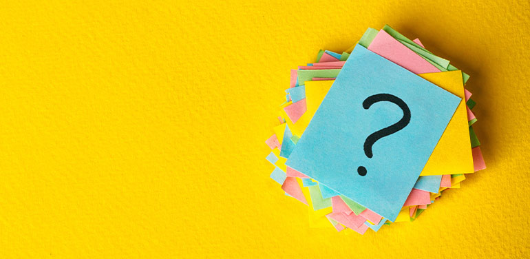 postits with question marks