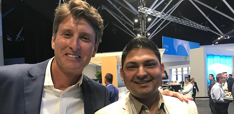 Microsoft Australia Managing Direcor Steven Worrall and Illuminance Solutions CEO Nilesh Makwana