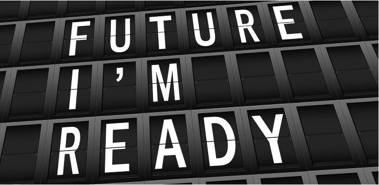 Future I'm Ready, white text on black background