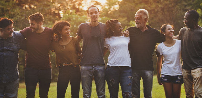 group of people standing together