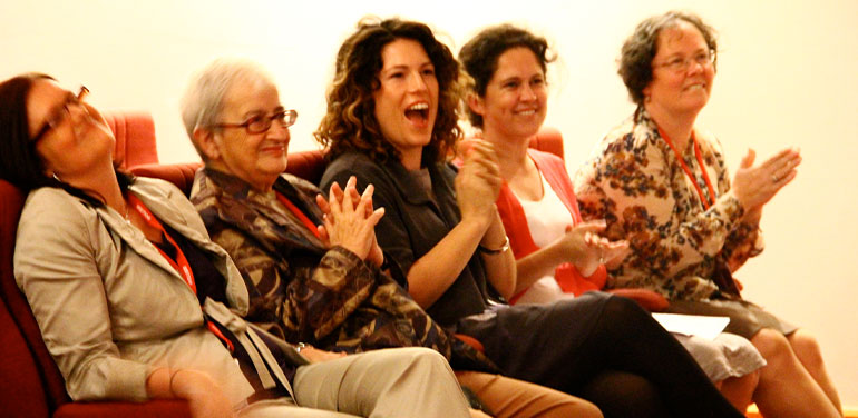 Laughing audience members at last year's ACOSS conference