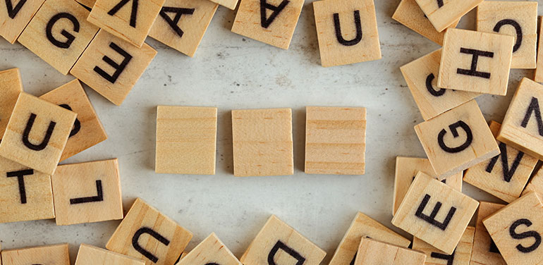 blank scrabble tiles