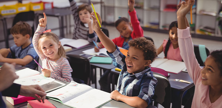 Children in a classroom