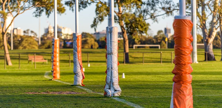 Four posts on Australia Football ground