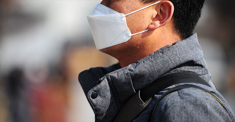 man wearing face mask