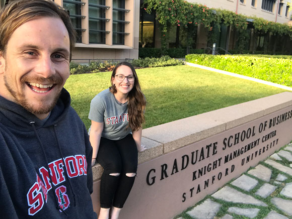 Maddy Buchner, founder of Little Dreamers. Pictured with Joel Pilgrim, founder of Waves of Wellness, as part of their 2018 Westpac fellowship. 