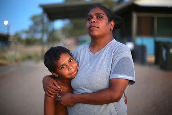 Dujuan with his mum Megan