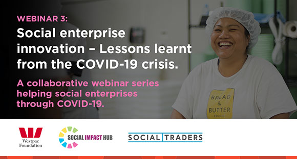 Banner advert for the webinar: Social enterprise innovation – Lessons learnt from the COVID-19 crisis