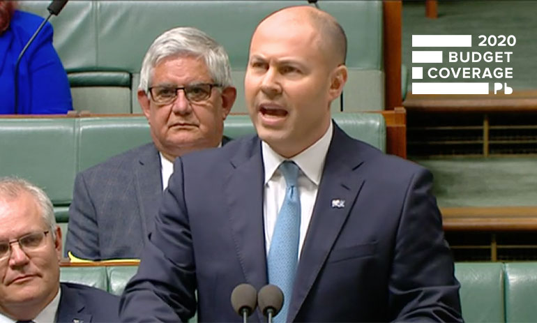 Josh Frydenberg delivering the budget