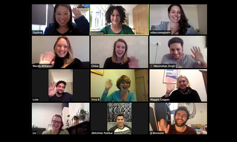 screenshot of Pro Bono Australia team on Zoom