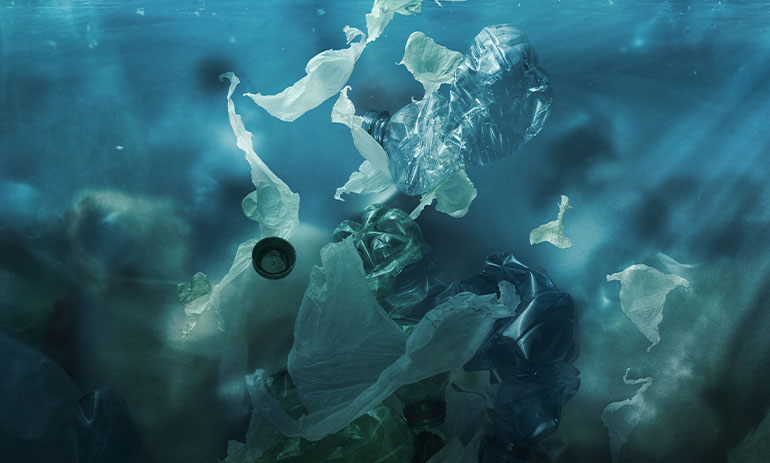 plastic in the ocean