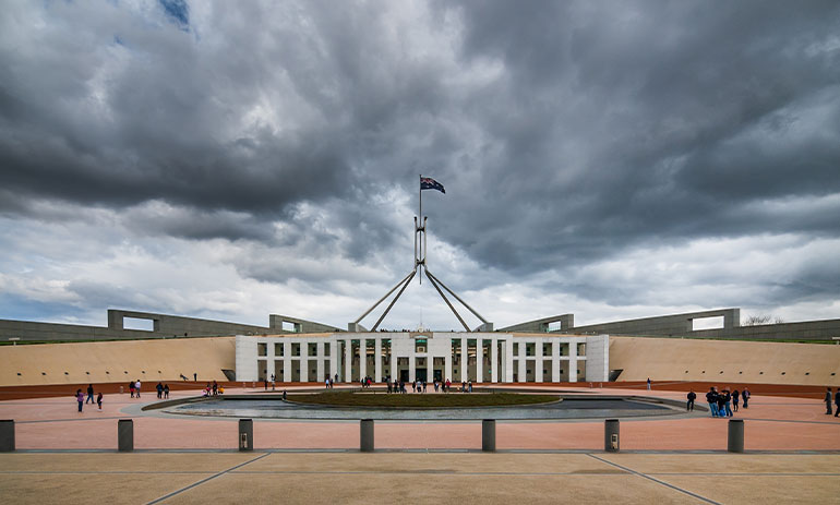 Parliament House in Canberra