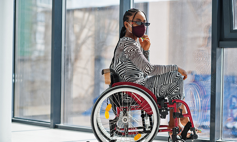 woman in wheelchair