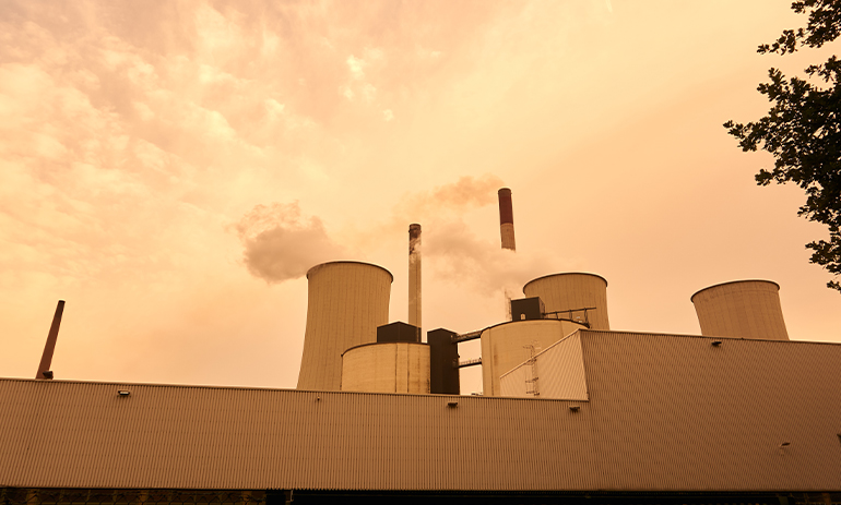 a towers on coal powered station