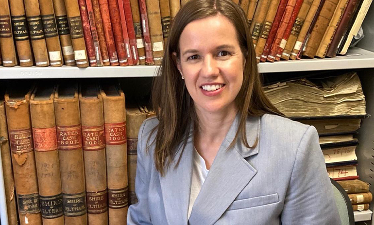 local member for Jagajaga, Kate Thwaites MP, was sitting amongst the tomes at the Eltham District Historical Society’s Local History Centre